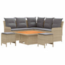 vidaXL Bútor szettek párnával 6 pcs Beige és Világosszürke PE Rattan