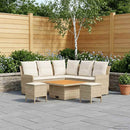 vidaXL Bútor szettek párnával 6 pcs Beige és krém PE Rattan
