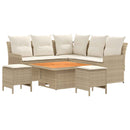 vidaXL Bútor szettek párnával 6 pcs Beige és krém PE Rattan