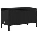 vidaXL Bútor szettek párnával 7 pcs Fekete PE Rattan