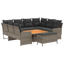 vidaXL Bútor szettek párnával 7 pcs Szürke és sötétszürke PE Rattan