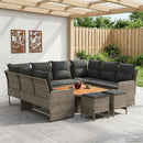 vidaXL Bútor szettek párnával 8 pcs Szürke és sötétszürke PE Rattan