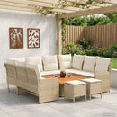 vidaXL Bútor szettek párnával 8 pcs Beige és krém PE Rattan