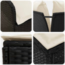 vidaXL Bútor szettek párnával 5 pcs Fekete és Krém PE Rattan