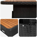 vidaXL Bútor szettek párnával 5 pcs Fekete és Krém PE Rattan
