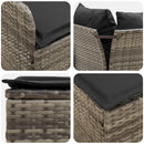 vidaXL Bútor szettek párnával 5 pcs Szürke és sötétszürke PE Rattan
