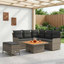 vidaXL Bútor szettek párnával 5 pcs Szürke és sötétszürke PE Rattan