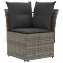 vidaXL Bútor szettek párnával 5 pcs Szürke és sötétszürke PE Rattan