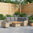 vidaXL Bútor szettek párnával 5 pcs Beige és Világosszürke PE Rattan