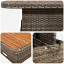 vidaXL Bútor szettek párnával 5 pcs Szürke és sötétkék PE Rattan
