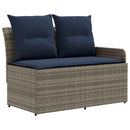 vidaXL Bútor szettek párnával 5 pcs Szürke és sötétkék PE Rattan