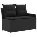 vidaXL Bútor szettek párnával 7 pcs Fekete PE Rattan