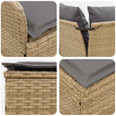 vidaXL Bútor szettek párnával 7 pcs Beige és Világosszürke PE Rattan