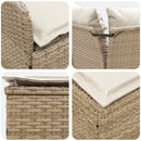 vidaXL Bútor szettek párnával 7 pcs Beige és krém PE Rattan