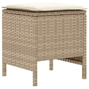 vidaXL Bútor szettek párnával 7 pcs Beige és krém PE Rattan