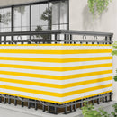 vidaXL Erkély Szúnyogháló Sárga és Fehér 100 x 400 cm Oxford Szövet