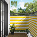 vidaXL Erkély Szúnyogháló Sárga és Fehér 110 x 500 cm Oxford Szövet