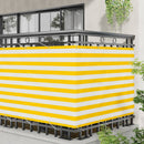 vidaXL Erkély Szúnyogháló Sárga és Fehér 110 x 800 cm Oxford Szövet