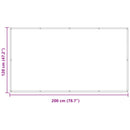 vidaXL Erkély Szúnyogháló Sárga 120 x 200 cm Oxford Szövet
