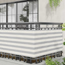 vidaXL Erkély Szúnyogháló Világosszürke és fehér 75 x 600 cm