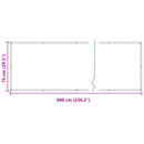 vidaXL Erkély Szúnyogháló Világosszürke és fehér 75 x 600 cm