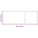 vidaXL Erkély Szúnyogháló Világosszürke és fehér 75 x 800 cm