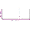 vidaXL Erkély Szúnyogháló Világosszürke és fehér 75 x 1000 cm