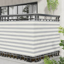 vidaXL Erkély Szúnyogháló Világosszürke és fehér 120 x 500 cm