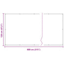 vidaXL Erkély Szúnyogháló Világosszürke és fehér 120 x 800 cm