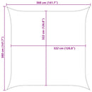 vidaXL Napernyő vitorla Narancs és Barna 3,6 x 3,6 m