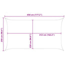 vidaXL Napernyő vitorla 4,5 x 2,5 m 100% poliészter oxford