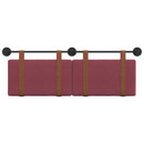 vidaXL Fali Fejtámla Falra szerelhető Bordó 130 x 55 x 5 cm Antik PU