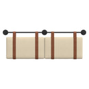 vidaXL Fali Fejtámla Falra szerelhető Krém 130 x 55 x 5 cm Antik PU
