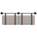 vidaXL Fali Fejtámla Egyszínű Felhőszürke 150 x 55 x 5 cm Antik PU