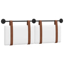 vidaXL Fali Fejtámla Falra szerelhető Fehér 150 x 55 x 5 cm Antik PU