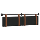 vidaXL Fali Fejtámla Falra szerelhető Fekete 190 x 55 x 5 cm Antik PU