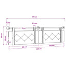 vidaXL Függesztett ágyfej Fényes Barna Antik PU