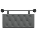 vidaXL Függesztett ágyfej Sötétszürke Szövet