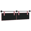 vidaXL Függesztett ágyfej LED fényekkel Rózsaszín Bársony