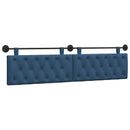vidaXL Függesztett ágyfej Kék Szövet