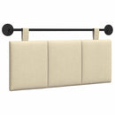 vidaXL Függesztett ágyfej Krém Szövet