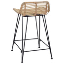 vidaXL Bárszék 2 pcs Természetes 44 x 45 x 76 cm Rattan és acél