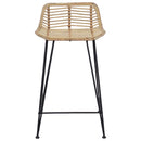 vidaXL Bárszék 2 pcs Természetes 44 x 45 x 76 cm Rattan és acél