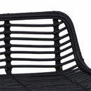vidaXL Bárszék 2 pcs Fekete 44 x 45 x 76 cm Rattan és acél