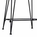 vidaXL Bárszék 2 pcs Fekete 44 x 45 x 76 cm Rattan és acél