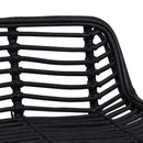 vidaXL Bárszék 2 pcs Fekete 44 x 46 x 91 cm Rattan és acél