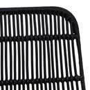 vidaXL Étkezőszék 2 pcs Fekete 41 x 55 x 85 cm Rattan és acél