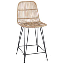 vidaXL Bárszék 2 pcs Természetes 44 x 54 x 96 cm Rattan és acél