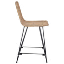 vidaXL Bárszék 2 pcs Természetes 44 x 54 x 96 cm Rattan és acél
