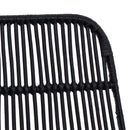 vidaXL Bárszék 2 pcs Fekete 44 x 54 x 96 cm Rattan és acél